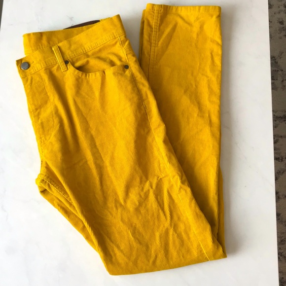 Men’s DIESEL 55DSL Pyrons Slim Skinny mustard colour corduroy pants. Size 33. - Picture 1 of 16